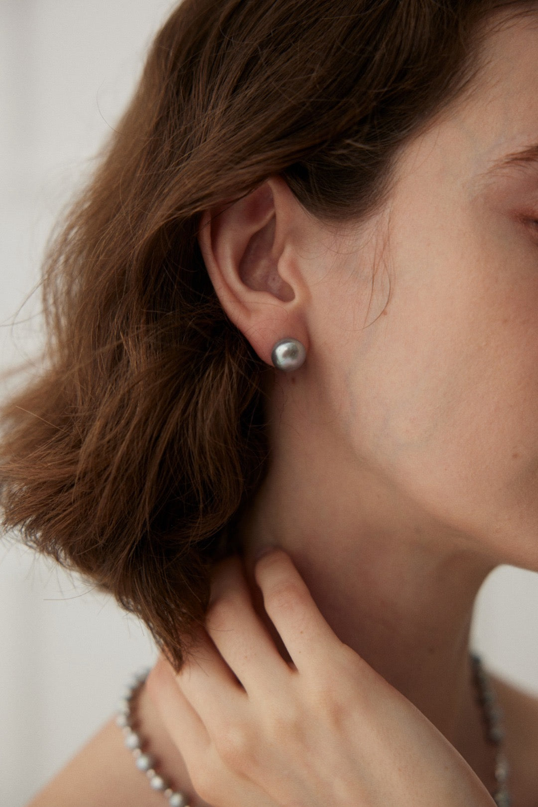 Gray Freshwater Pearl Earrings