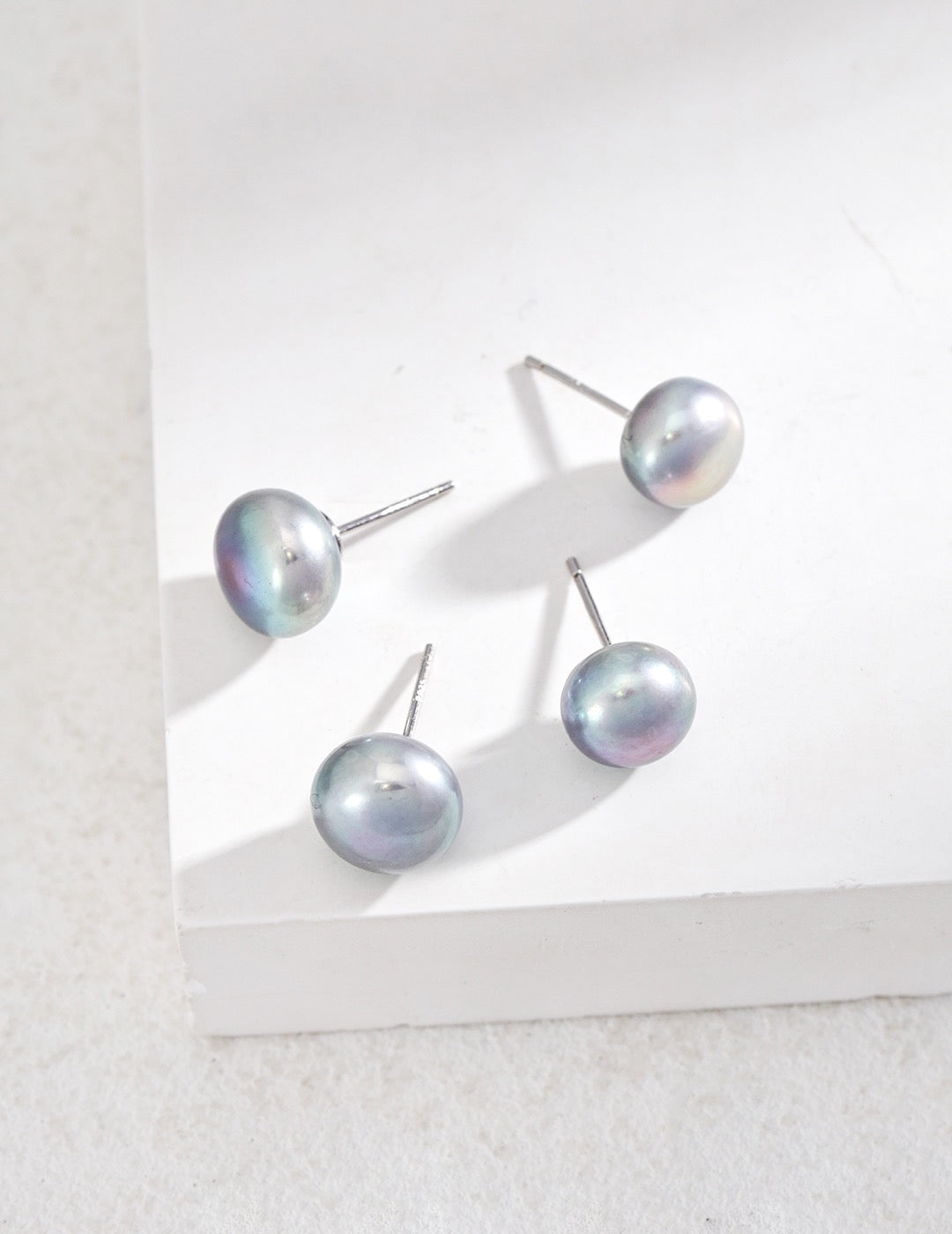 Gray Freshwater Pearl Earrings