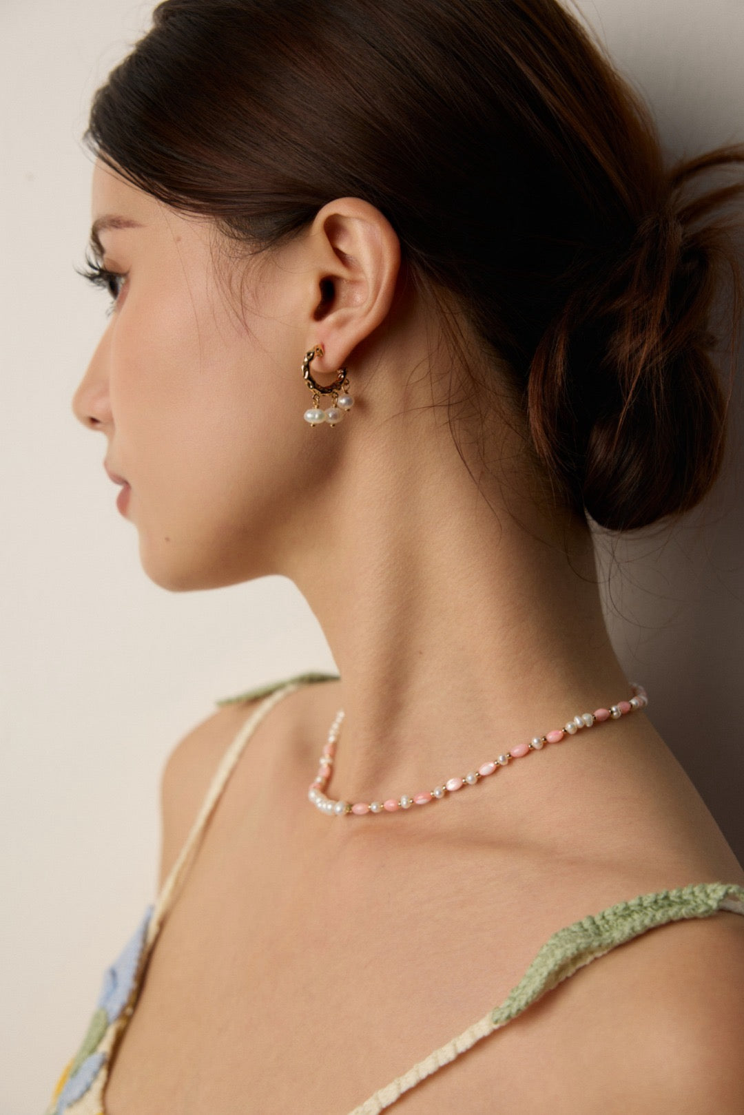 Aurelia Pearl Drop Hoops
