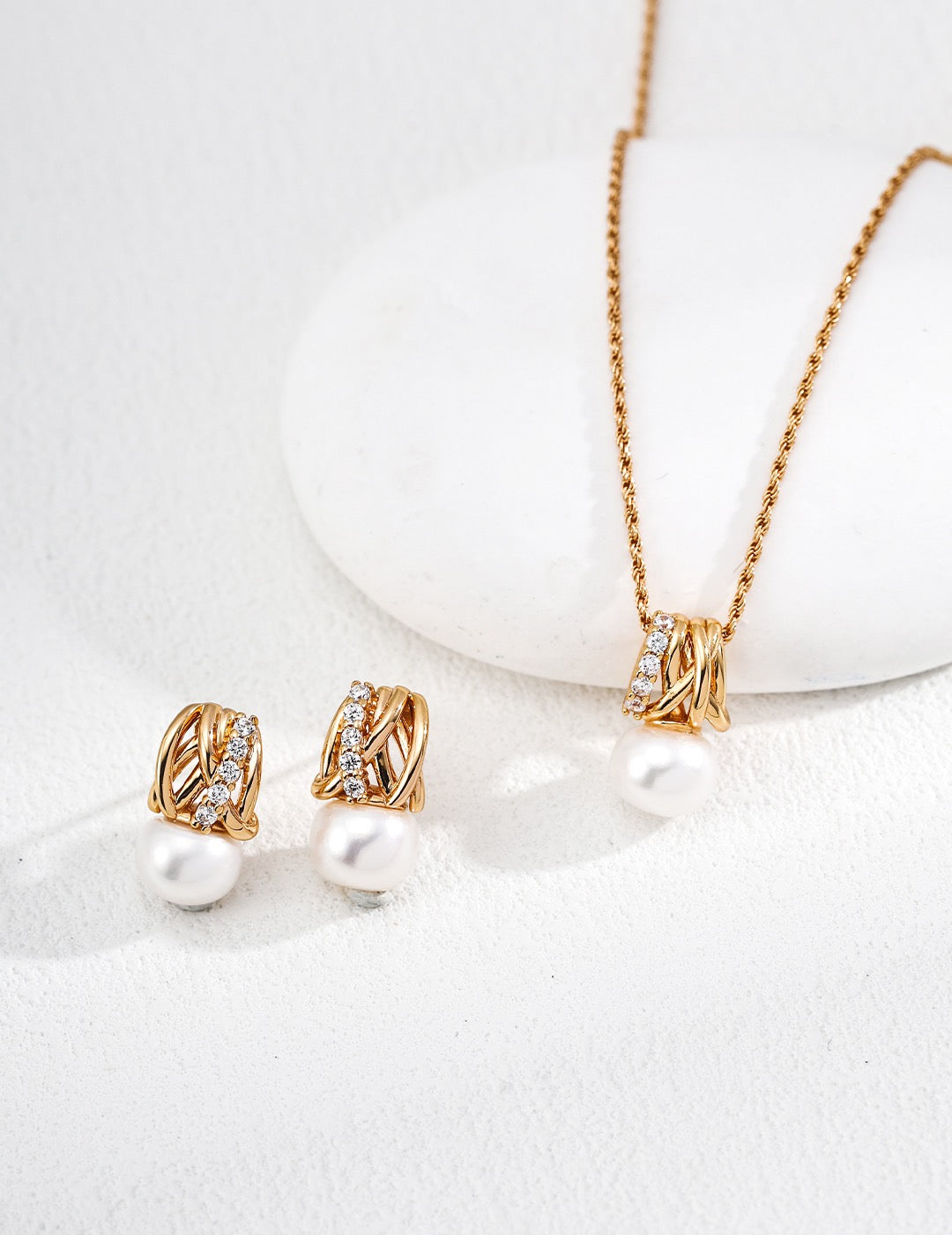 Lustre Knot Earrings