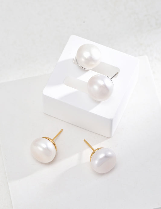 Single Pearl Pair Earrings