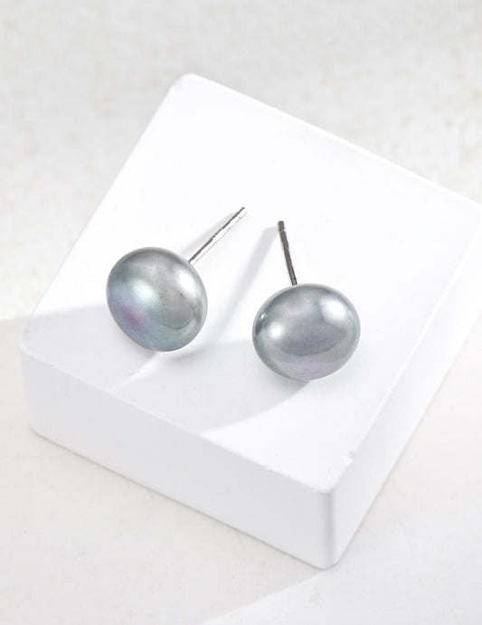 Gray Freshwater Pearl Earrings