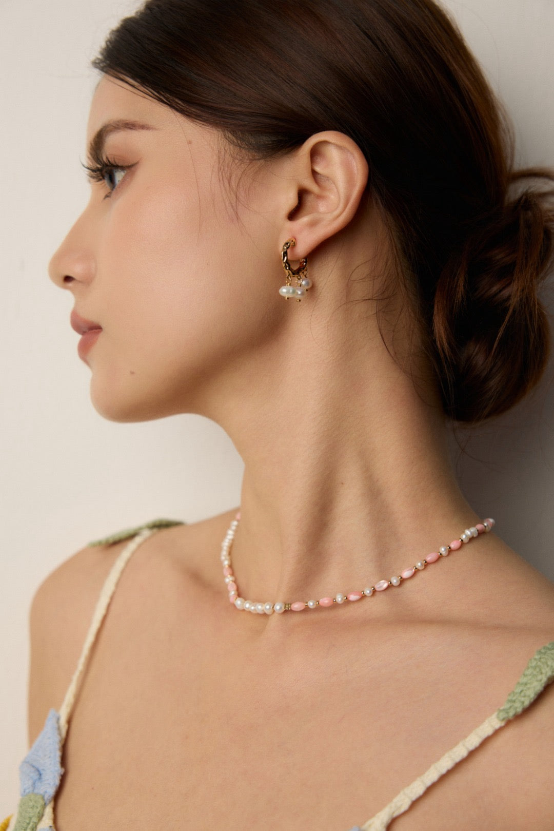 Aurelia Pearl Drop Hoops