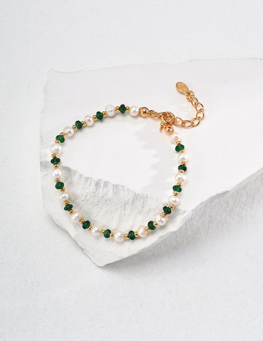 Pearl & Emerald Bracelet